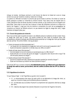 Prévention des maladies diarrhéiques par le lavage des mains au Bénin