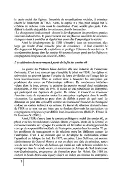 Performances des investissements socialement responsable et classiques
