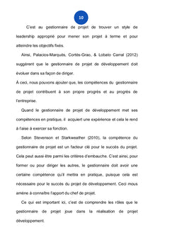 Rôles du gestionnaire de projet de développement