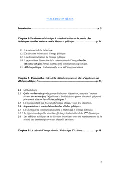De l'art rhetorique A l'image politique