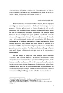 De l'art rhetorique A l'image politique