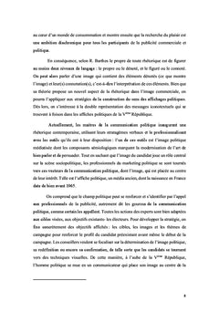 De l'art rhetorique A l'image politique