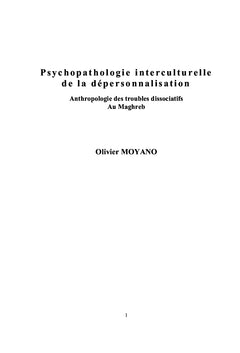 Psychopathologie interculturelle de la depersonnalisation