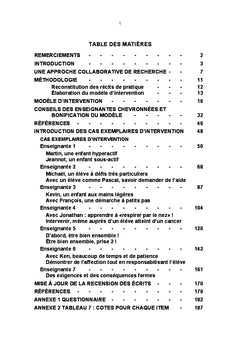 Intervention educative et difficultes d'ordre comportemental