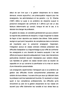 Intervention educative et difficultes d'ordre comportemental