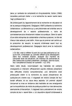Intervention educative et difficultes d'ordre comportemental
