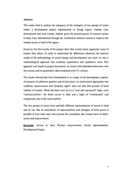 L'accès à la terre et la participation au développement local