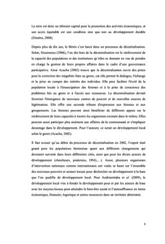 L'accès à la terre et la participation au développement local