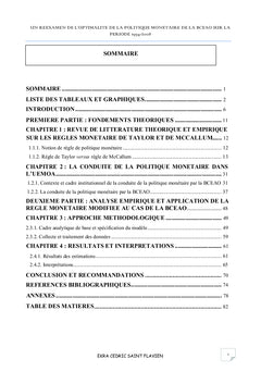 Reevaluation de l'optimalite de la politique monetaire de la BCeAO