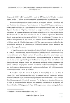 Reevaluation de l'optimalite de la politique monetaire de la BCeAO