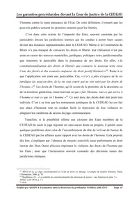 Les garanties procédurales devant la Cour de Justice de la CEDEAO