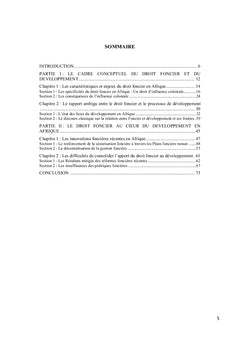 La contribution du droit foncier au développement en Afrique