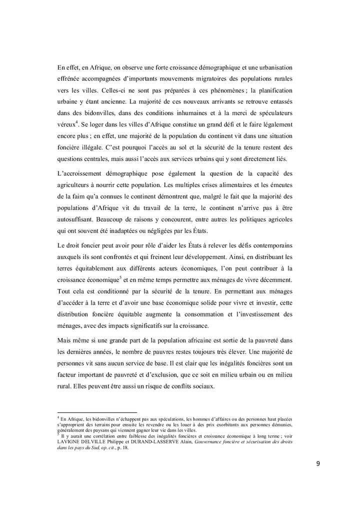 La contribution du droit foncier au développement en Afrique