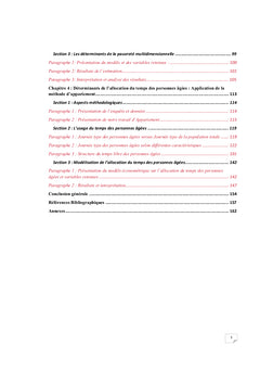 Pauvreté et allocation du temps des personnes âgées