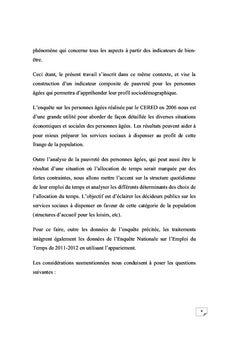 Pauvreté et allocation du temps des personnes âgées
