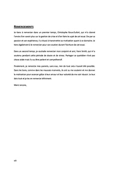 Résilience, Crise et Changement