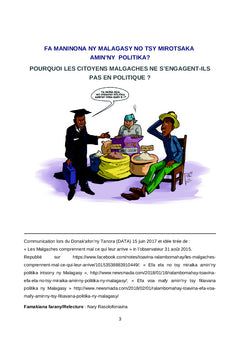 Pourquoi les Malgaches ne s'engagent-ils pas en politique