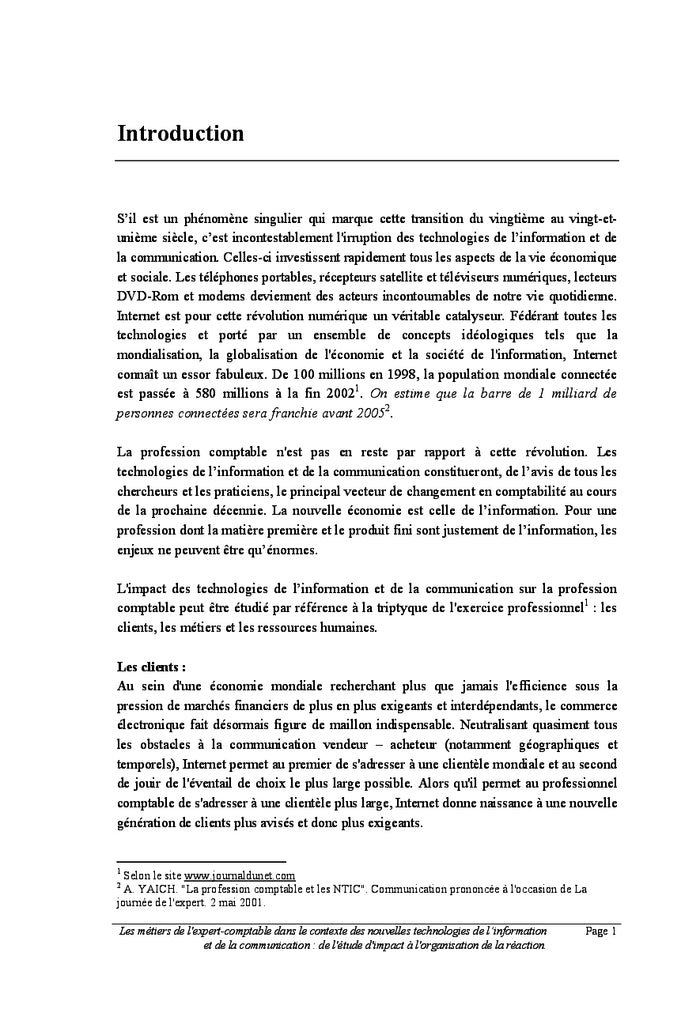 Metiers de l'expert-comptable et nouvelles technologies