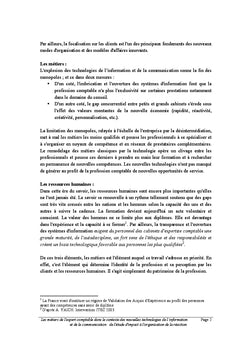 Metiers de l'expert-comptable et nouvelles technologies