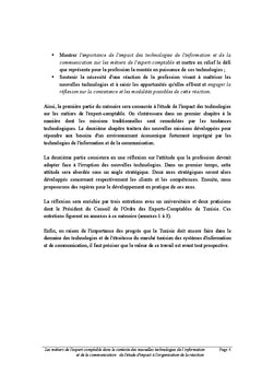 Metiers de l'expert-comptable et nouvelles technologies