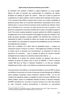Quelle gestion des ressources humaines pour les PME ?
