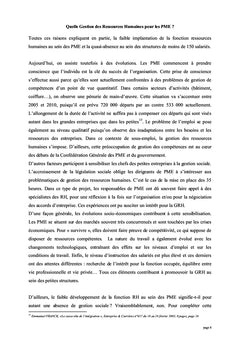 Quelle gestion des ressources humaines pour les PME ?