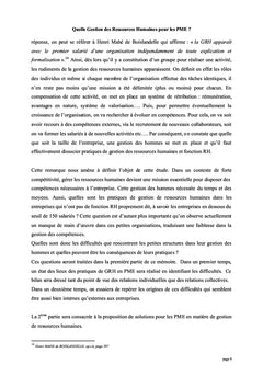 Quelle gestion des ressources humaines pour les PME ?