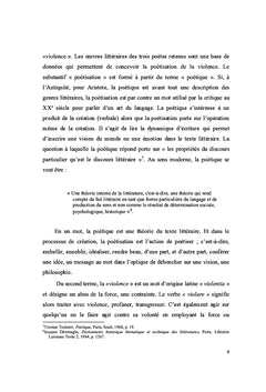 Poetisation de la violence dans la litterature africaine francophone