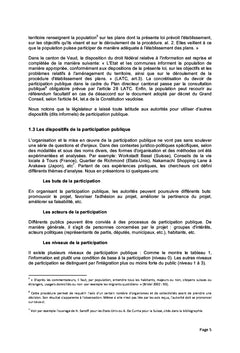 La participation publique au plan directeur cantonal vaudois