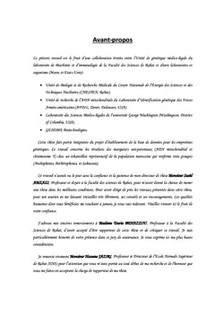 Heredite uni-parentale: caracterisation d'une population marocaine