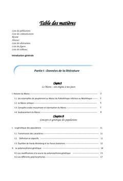 Heredite uni-parentale: caracterisation d'une population marocaine