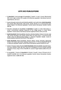 Heredite uni-parentale: caracterisation d'une population marocaine