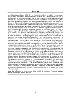 Dynamique racinaire et efficience de conversion du rayonnement absorbe
