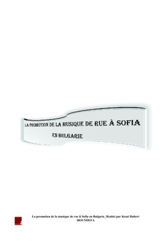 La promotion de la musique de rue à Sofia en Bulgarie