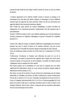 Impact de la scoliose idiopathique sur la marche chez l'adolescent