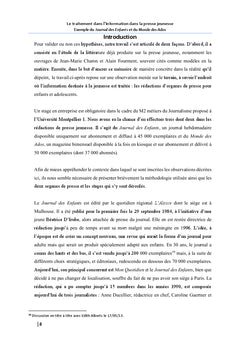Le traitement de l'information par la presse jeunesse