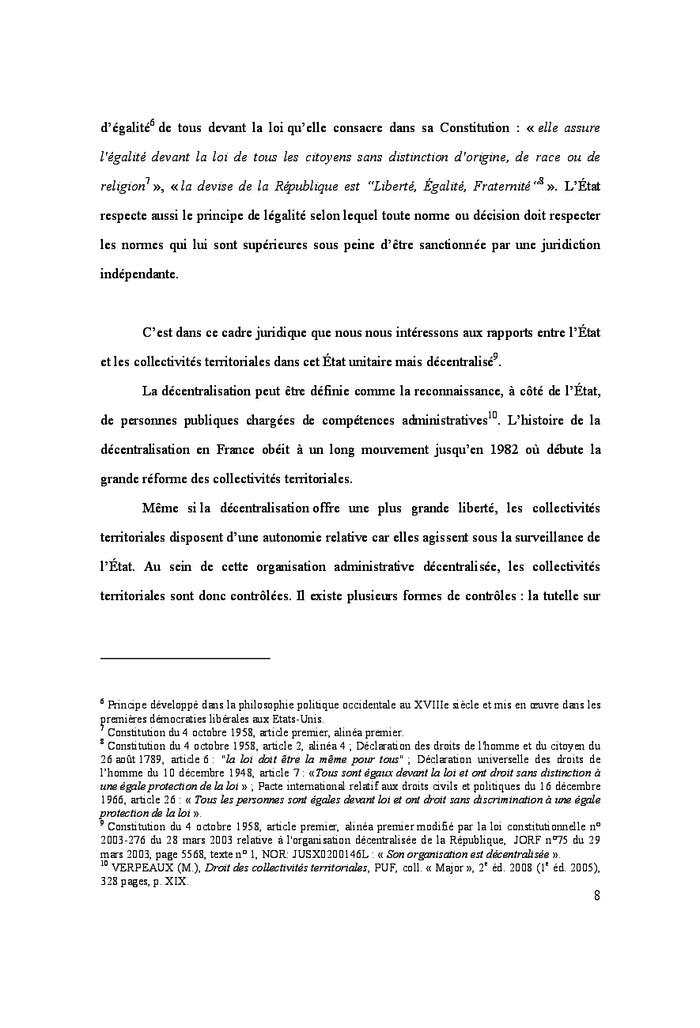 Le controle de legalite des actes des collectivites territoriales