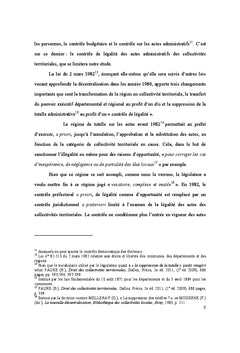 Le controle de legalite des actes des collectivites territoriales
