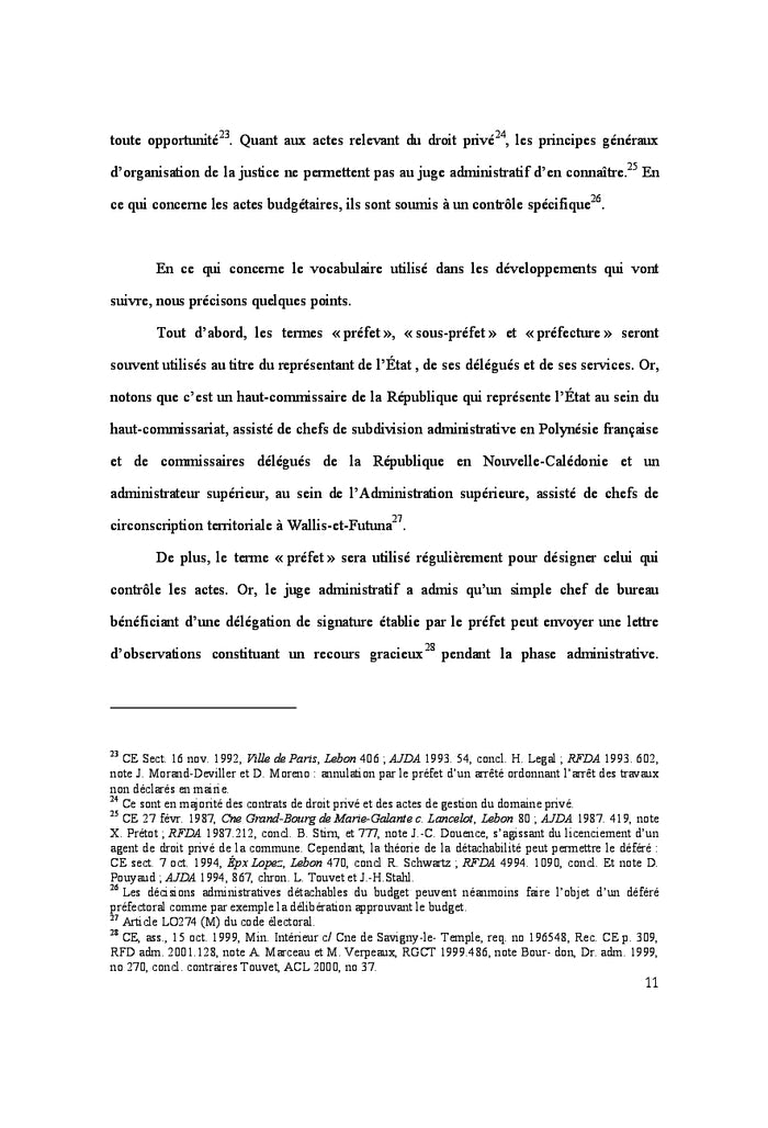 Le controle de legalite des actes des collectivites territoriales