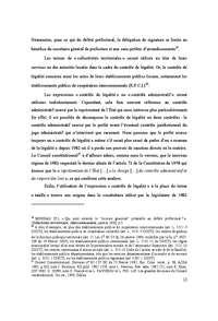 Le controle de legalite des actes des collectivites territoriales