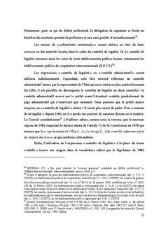 Le controle de legalite des actes des collectivites territoriales