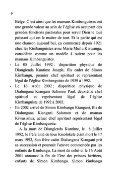 Réflexion sur l'état de lieux de l'église Kimbanguiste