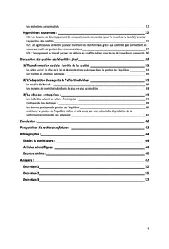 Influence des TIC & gestion de l'équilibre vie privée/professionnelle
