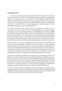Influence des TIC & gestion de l'équilibre vie privée/professionnelle