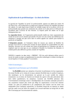 Influence des TIC & gestion de l'équilibre vie privée/professionnelle