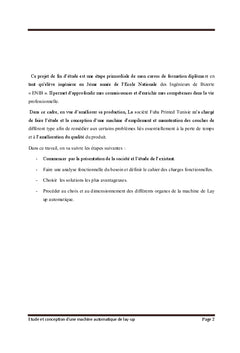 Etude et conception d'une machine de Lay-up automatique
