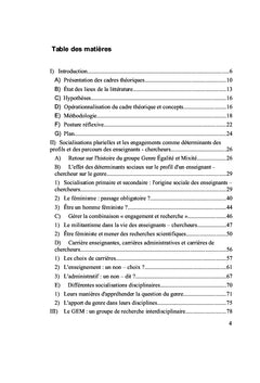 Interdisciplinarite au sein d'un groupe de recherche sur le genre