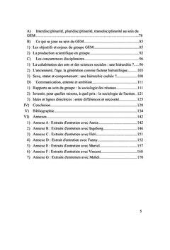 Interdisciplinarite au sein d'un groupe de recherche sur le genre