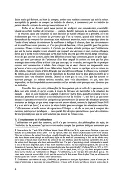 Quelques reflexions utilitaristes sur la notion de personne