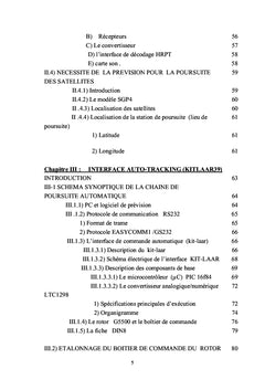 Mise au point materiel et logiciel d'un systeme de poursuite satellite
